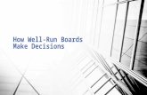 How well run boards make decisions(1)