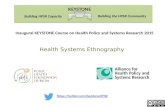 KEYSTONE / Module 9 / Slideshow 3 / Health Systems Ethnography