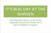 Bugs:  The Library Goes to the Garden