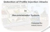 Profile injection attack detection in recommender system