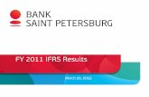 Bank Saint Petersburg FY2011 IFRS Results