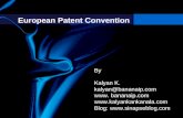 Patent: European Patent Convention- Dr. Kalyan C. Kankanala - BananaIP