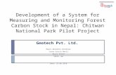 Development of a System for Measuring and Monitoring Forest Carbon Stock in Nepal: Chitwan National Park Pilot Project