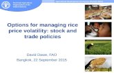 Options for managing rice price volatility: stock and trade policies