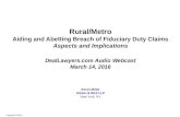 Rural-Metro - Aiding and Abetting (DealLawers) 3-9-16