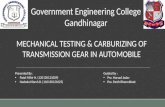 Mechanical testing and carburising of the automobile parts