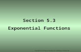 Section 5.3 exponential functions