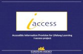 Accessible Information Provision for Lifelong Learning:  i-access project