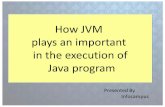 JVM plays an important role in execution of java program