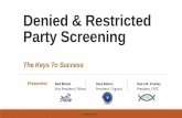 Denied party screening 2016 webinar final