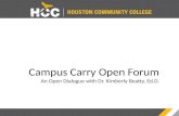 Campus carry open forum final presentation 4.06.16