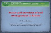 Status and challenges of soil management in Russia - P. Krasilnikov