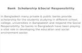 Bank  scholarship & social responsibility in bangladesh