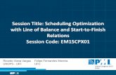 Scheduling Optimization with Line of Balance and Start-to-Finish Relations