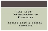Topic 13 - Social Cost & Social Benefits