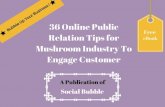 36 online public relation tips for mushroom industry to engage customer