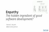 The London Web "Empathy - The Hidden Ingredient of Good Software Development"
