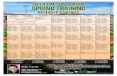 2016 Spring Training Schedule (Arizona)