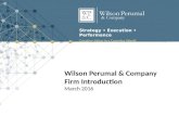 Wilson Perumal & Company - firm overview