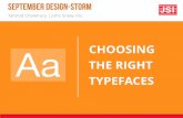 Designstorm: Choosing the Right Typefaces