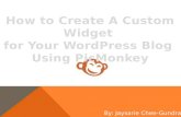 How to Create a Custom Widget for Your WordPress Blog Using PicMonkey