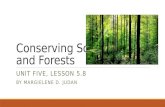 Unit 5, Lesson 5.8- Conserving Soil and Forests