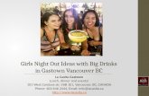 Girls Night Out Ideas With Big Drinks in Gastown Vancouver BC