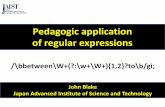 Pedagogic application of regular expressions