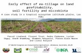 Early effect of no - tillage on land profitability, soil fertility and microbiota: A case study in a tropical ecosystem (altitude plains, Lao PDR)