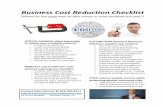 2017 Business Cost Reductions