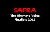 SAFRA The Ultimate Voice 2013 Finalist
