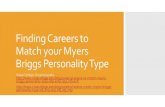 Finding Careers to Match your Myers Briggs Personality Type