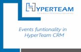 Events functionality in HyperTeam CRM