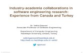 Industry-academia collaborations in software engineering research: Experience from Canada and Turkey