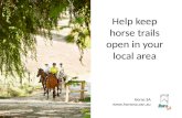 Help keep horse trails open in your local area