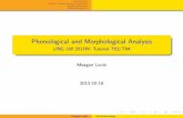 LING 100 - Phonology Review and Morphological Analysis