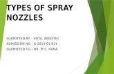 Submitted by- HITUL AWASTHI Types of Spray Nozzles