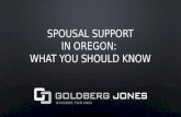 Spousal Support in Oregon: What You Should Know