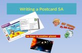 Writing a postcard 5 a