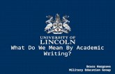 What do we mean by academic writing