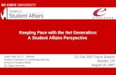 Keeping Pace with the Net Generation: A Student Affairs Perspective