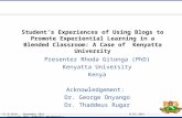 Dr. Rhoda Gitonga of Kenyatta University- Featured Exert Mentor at 2016 ELICE