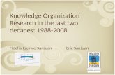 Knowledge Organization Research in the last two decades: 1988 ...