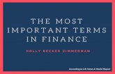The Most Important Terms in Finance