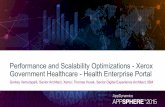 AppSphere 15 - Performance and Scalability Optimizations - Xerox Government Healthcare - Health Enterprise Portal