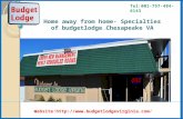 Home away from home  specialties of budget lodge chesapeake va