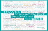 Travel, meetings and events management priorities survey wprldwide