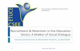 Recruitment & Retention on the Education Sector, a Matter og Social Dialogue