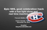 Epic NHL goal celebration hack with a hue light show and real-time machine