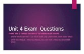 Unit 4 exam questions powerpoint
